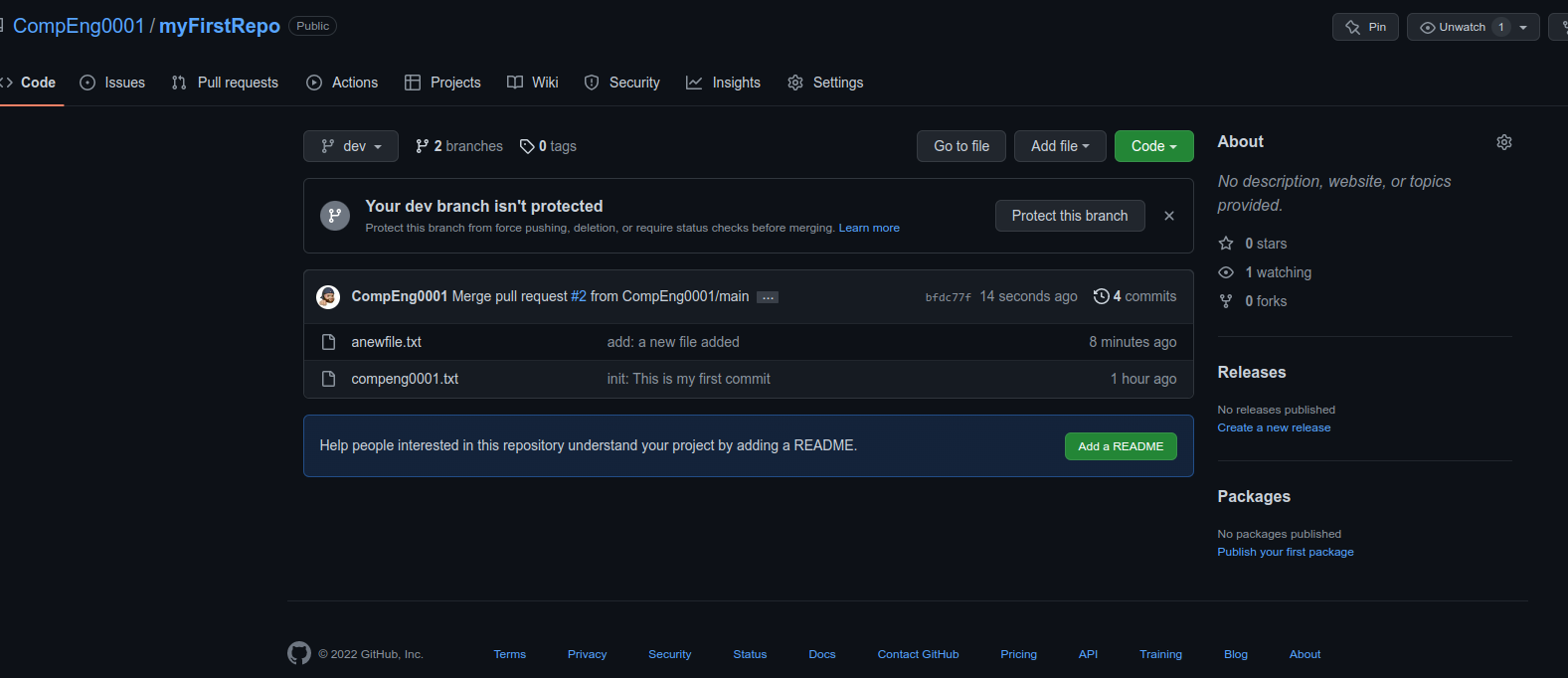 My First Repository - CMS - PDW: Git and GitHub